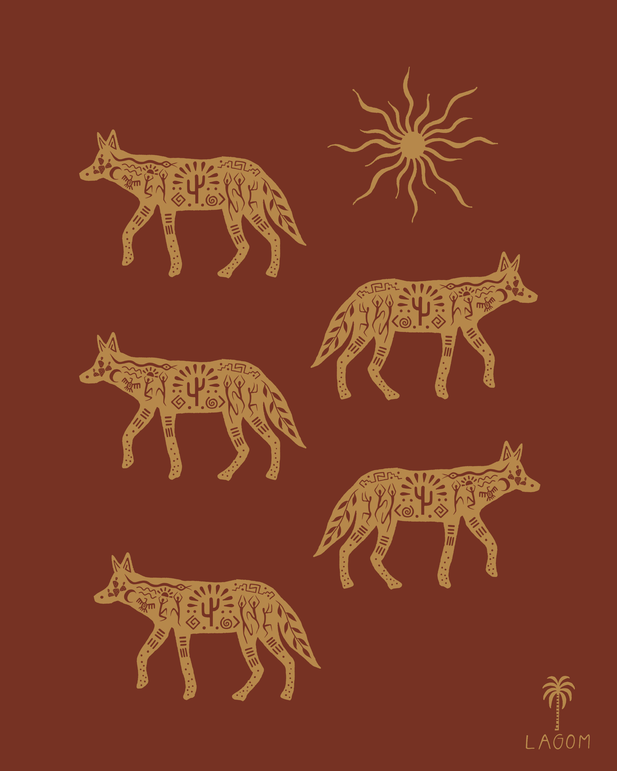 Coyote Pack Print