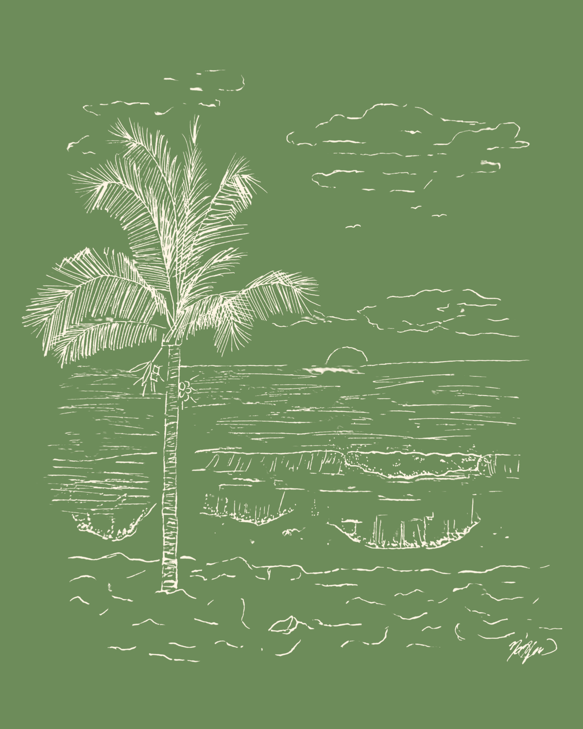 Coconut Beach Print