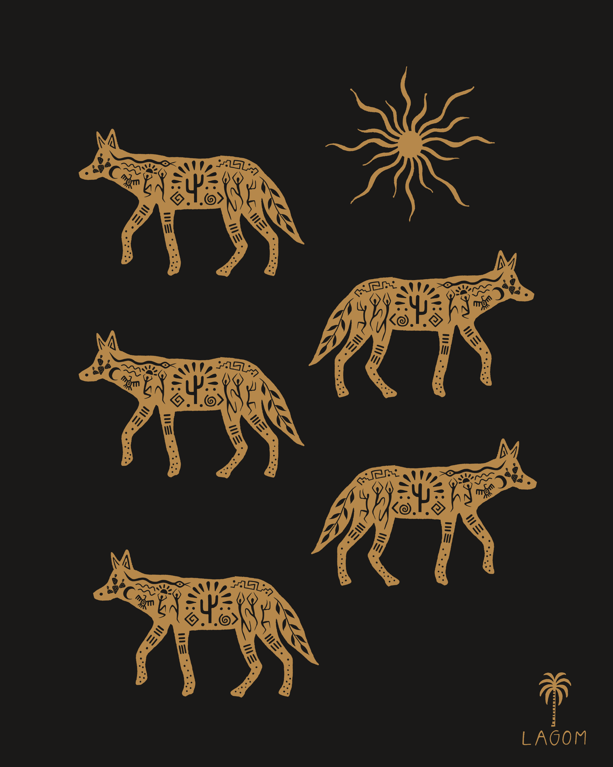 Coyote Pack Print