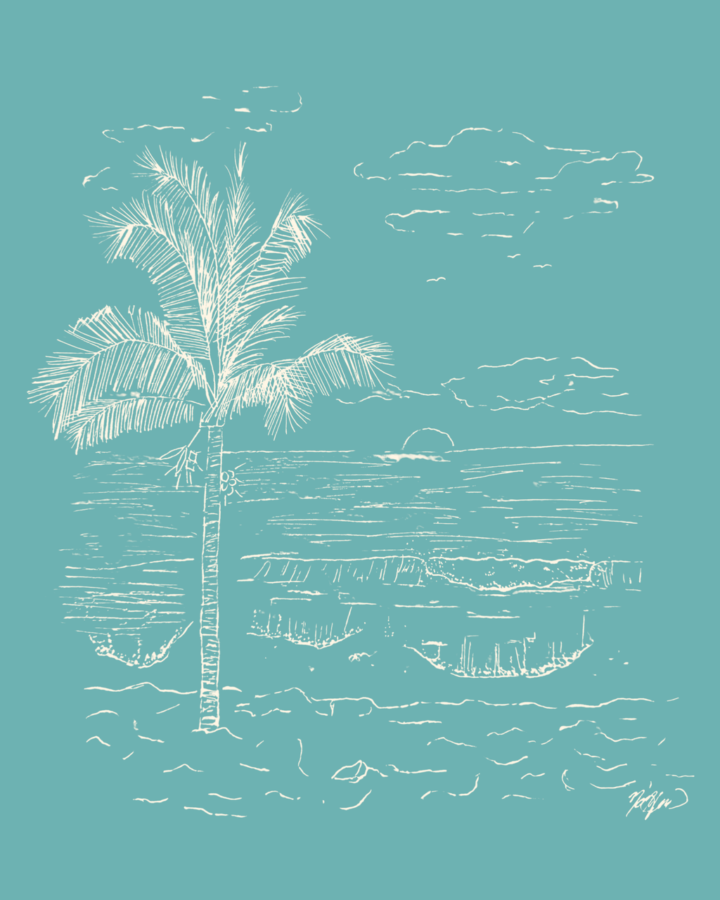 Coconut Beach Print