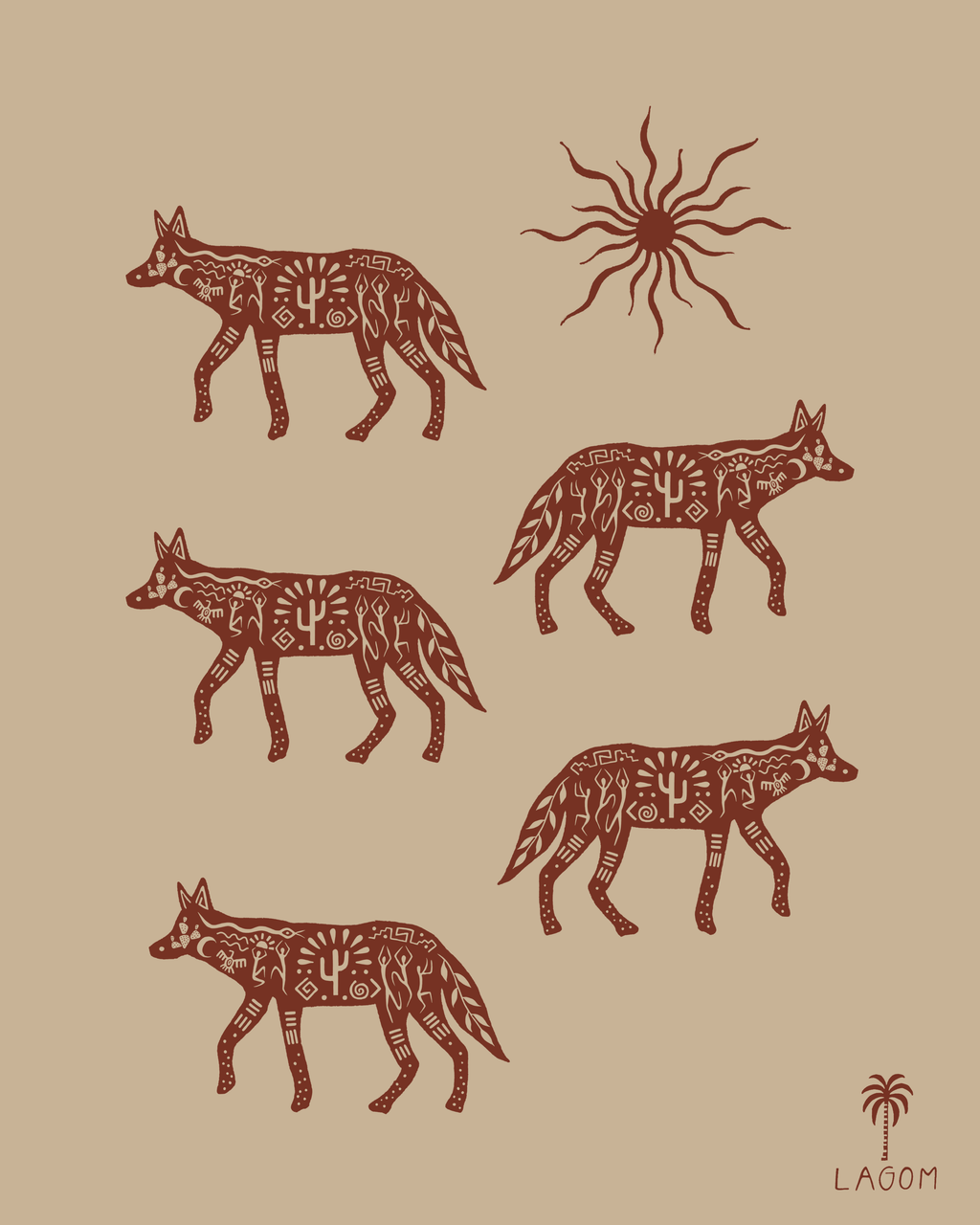 Coyote Pack Print