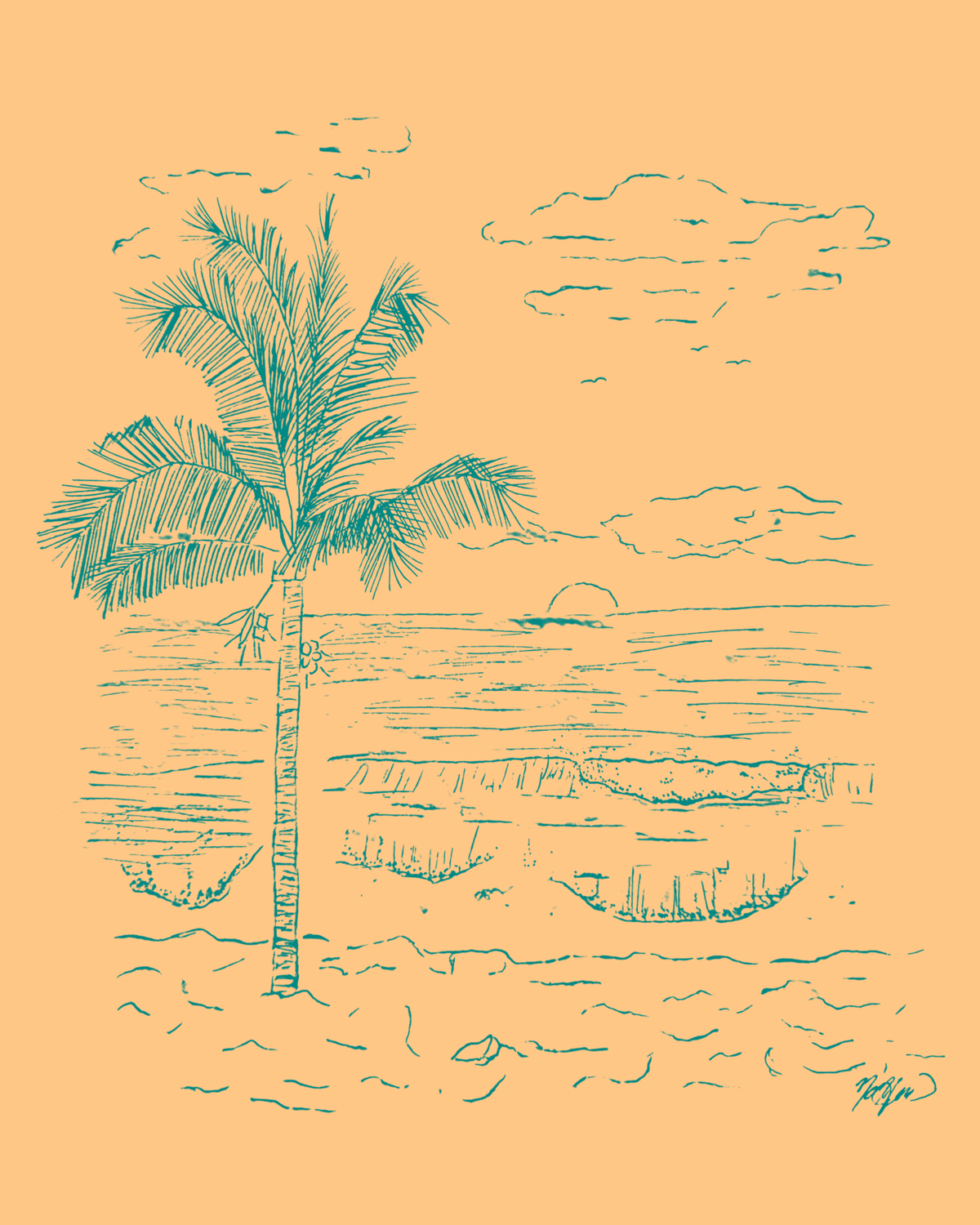 Coconut Beach Print