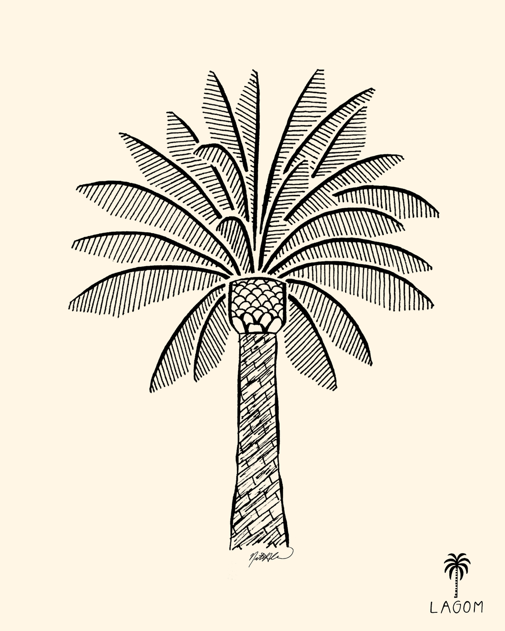 Canary Palm Print