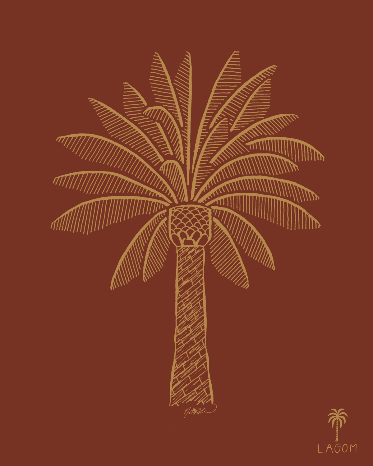 Canary Palm Print