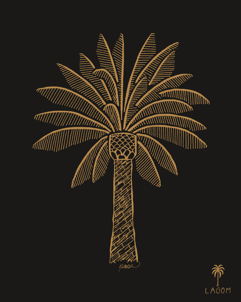 Canary Palm Print