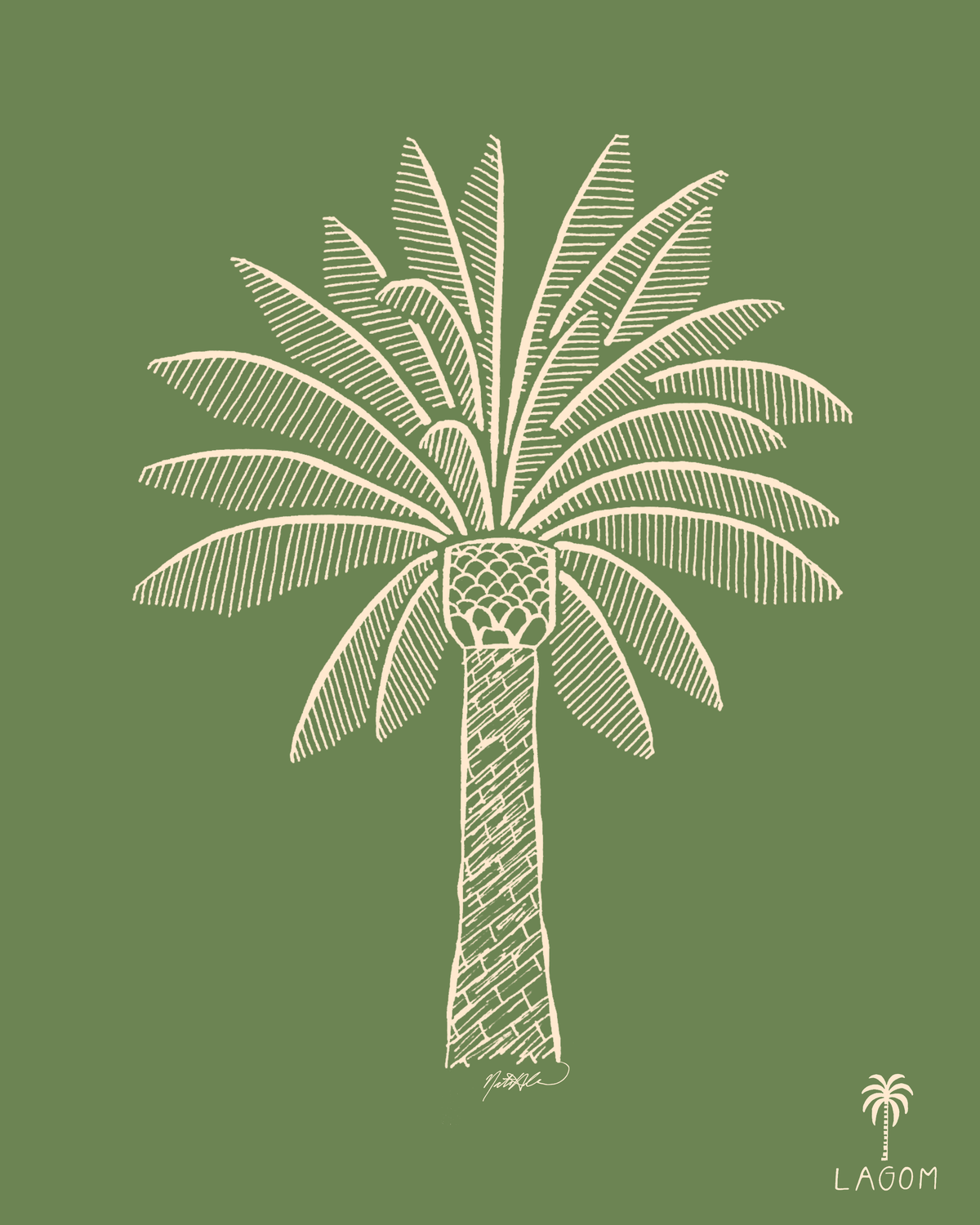 Canary Palm Print