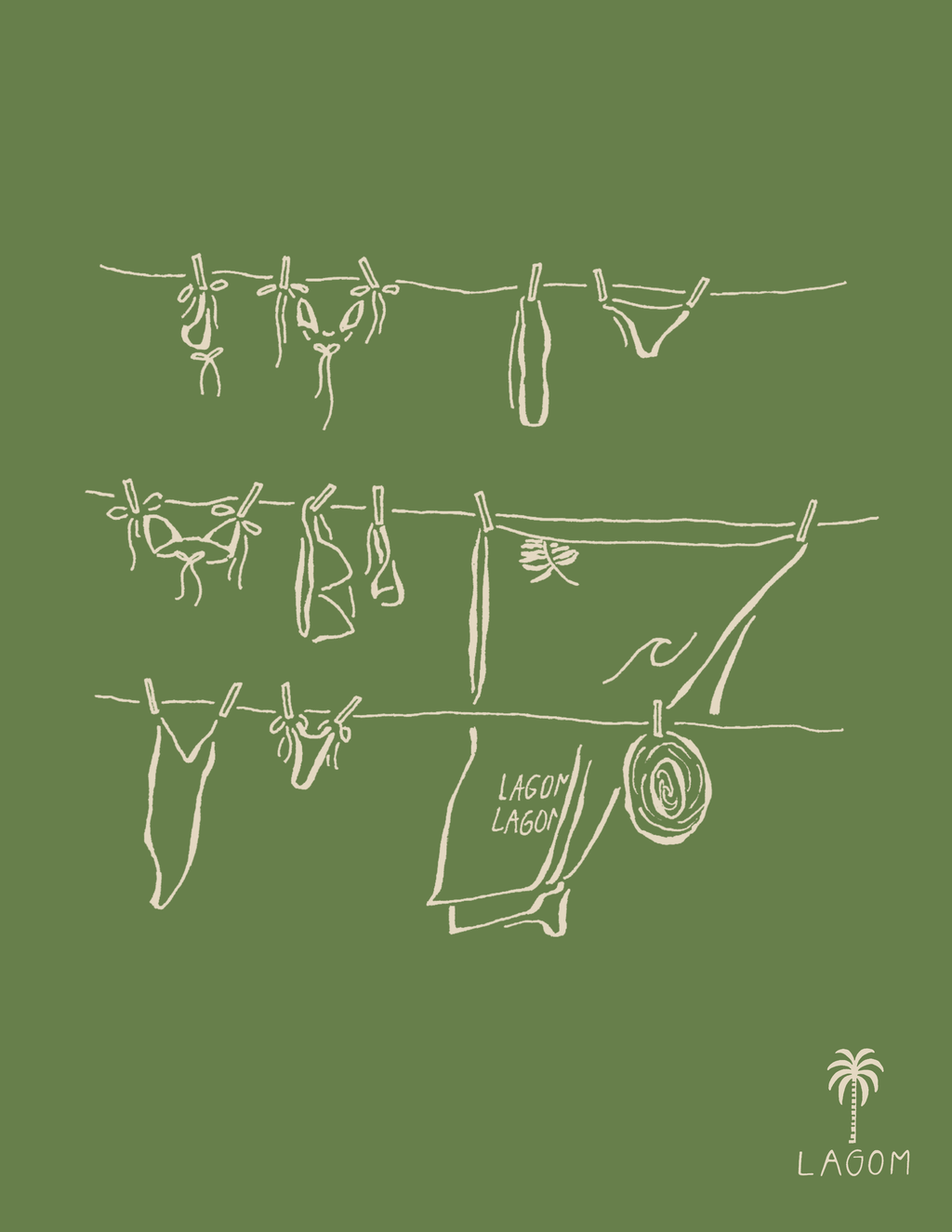 Swimsuit Line Print