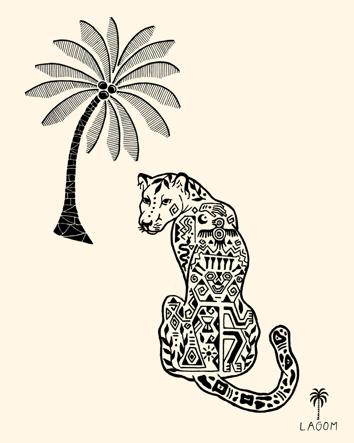 Puma y Palma Print