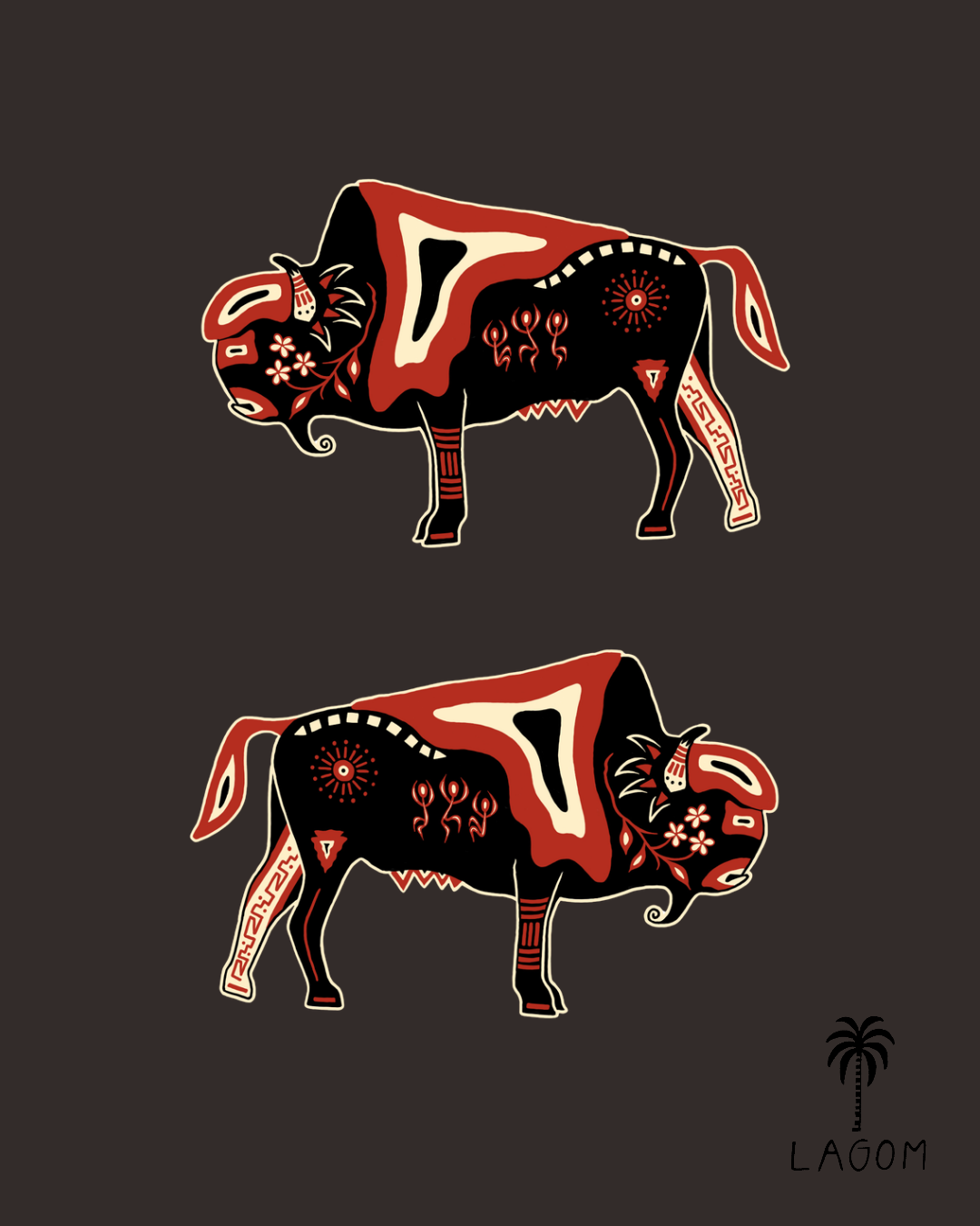 Woodlands Buffalo Print
