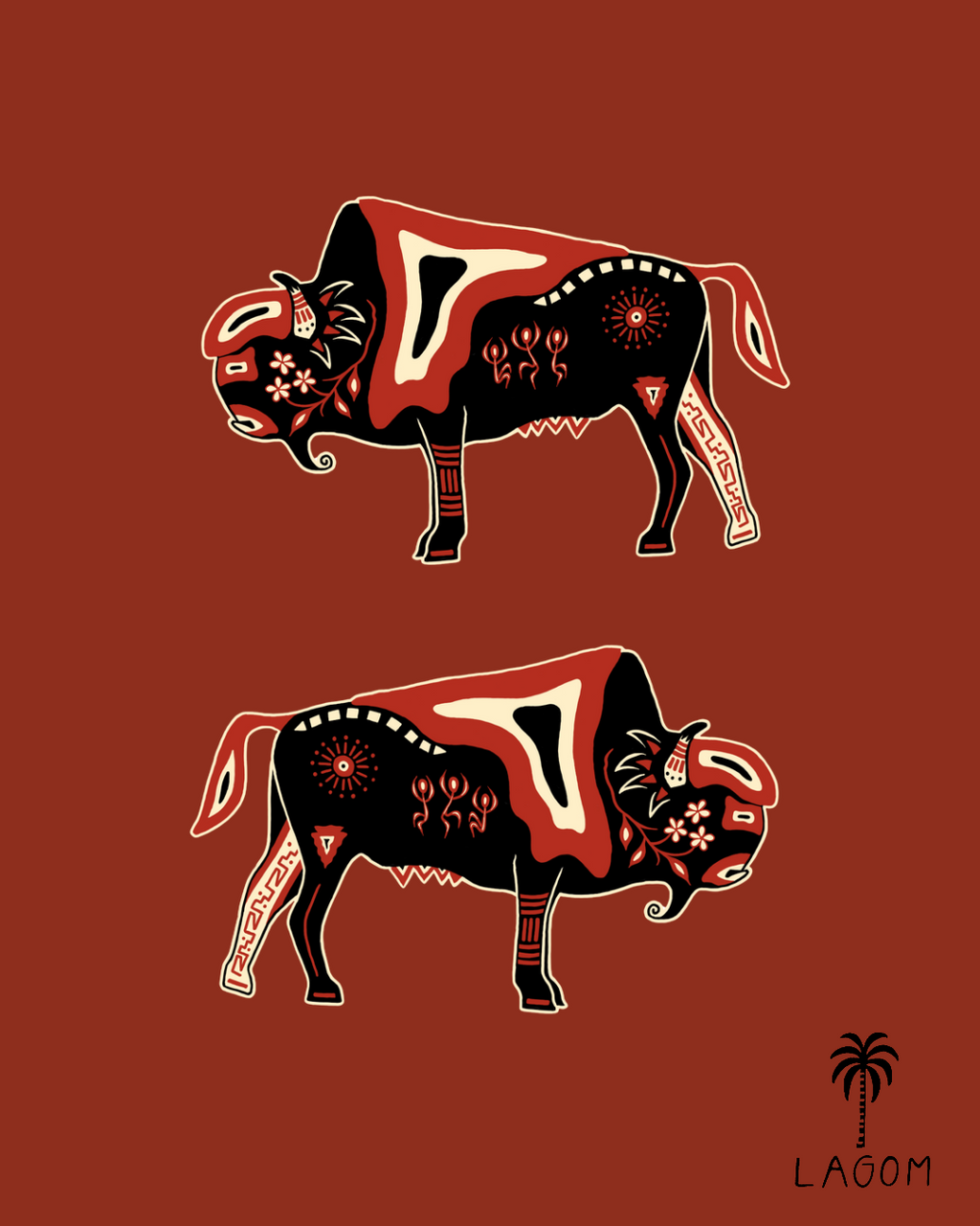 Woodlands Buffalo Print