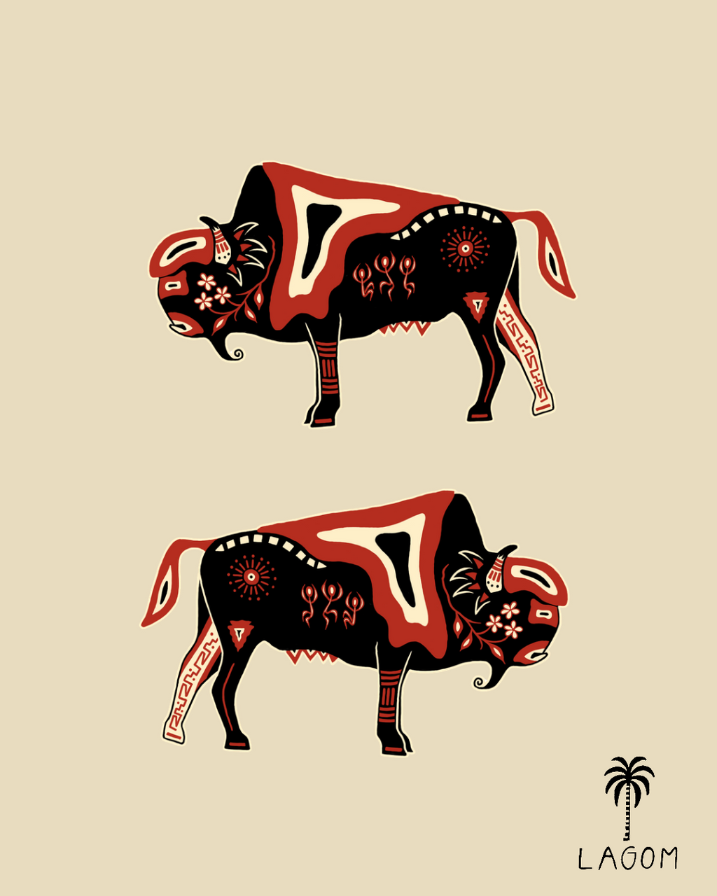 Woodlands Buffalo Print