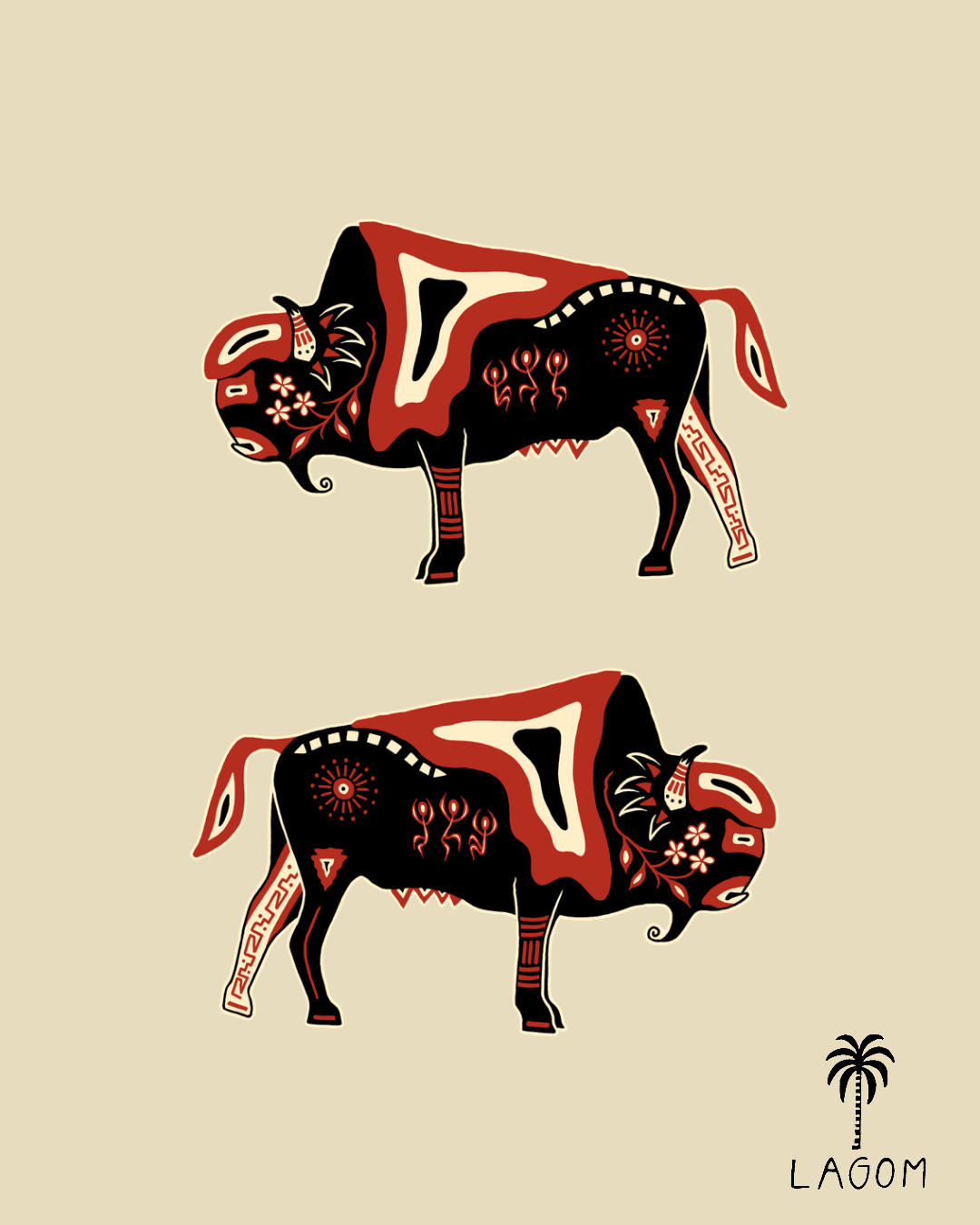 Woodlands Buffalo Print
