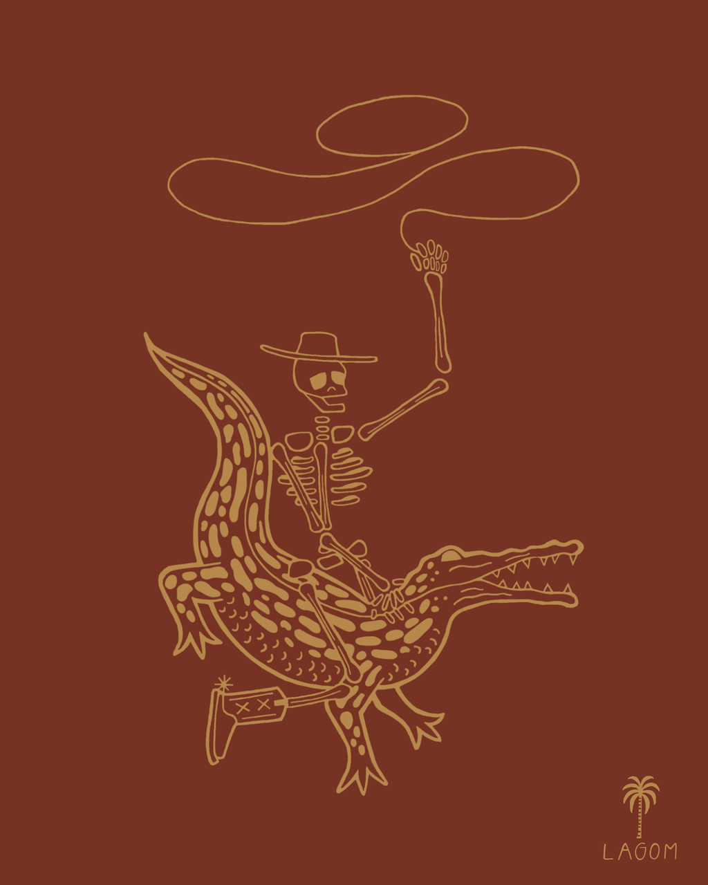 Gator Wrestling Print