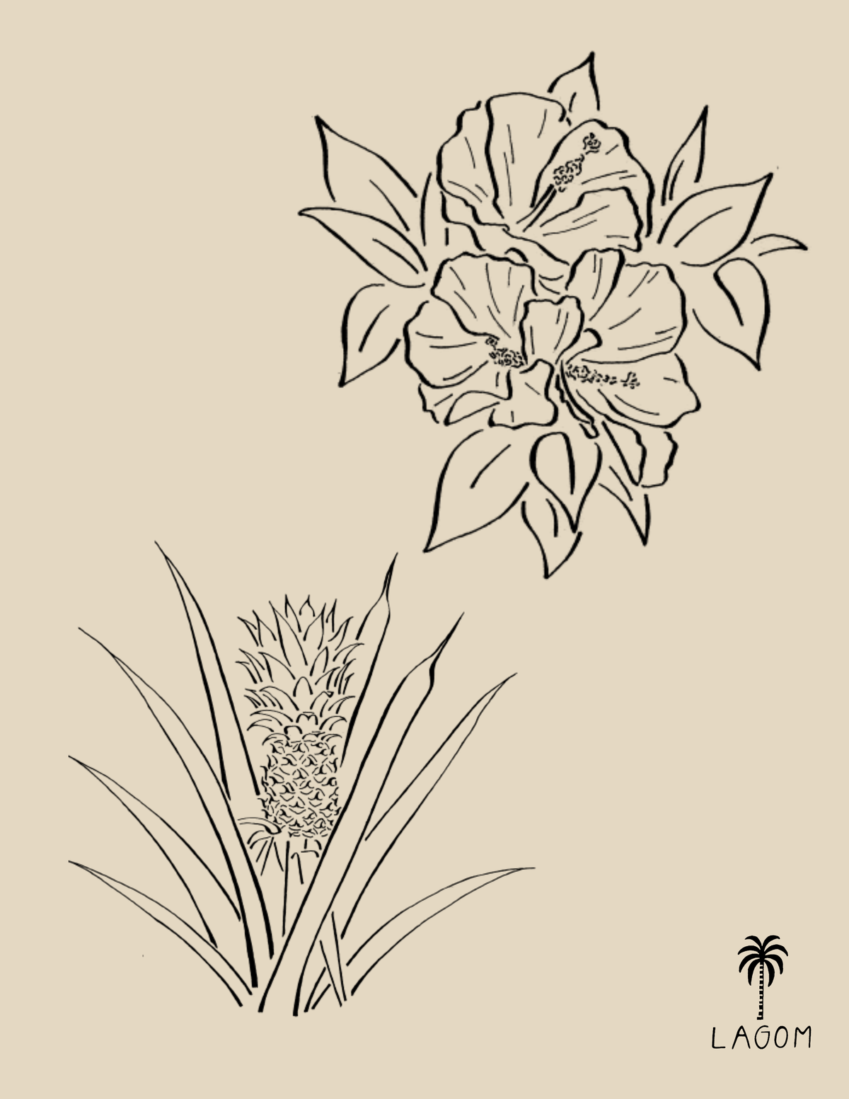 Hibiscus Apple Print