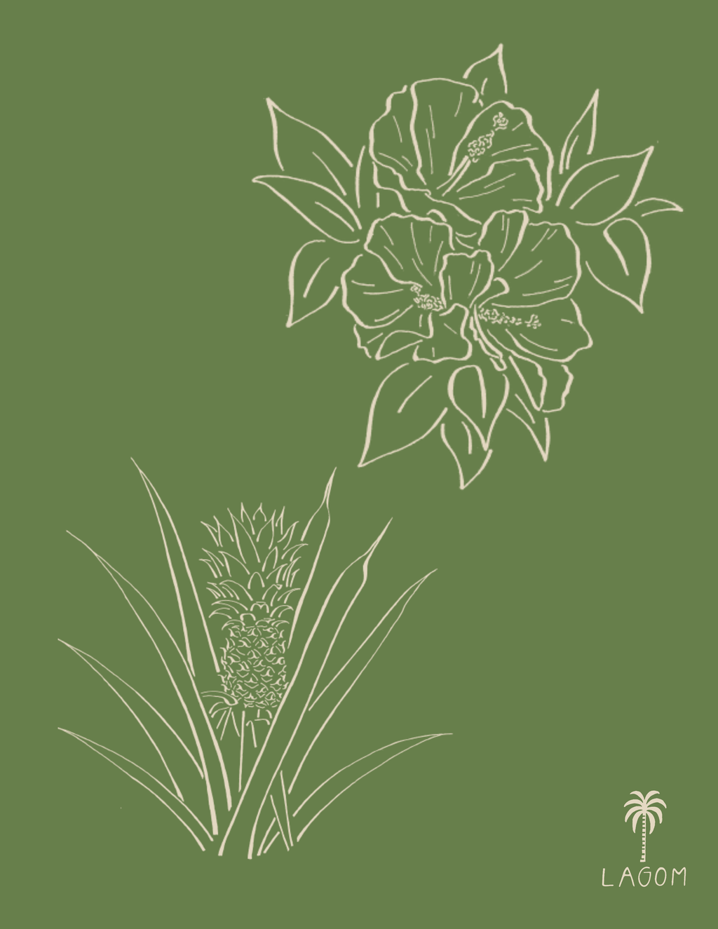 Hibiscus Apple Print
