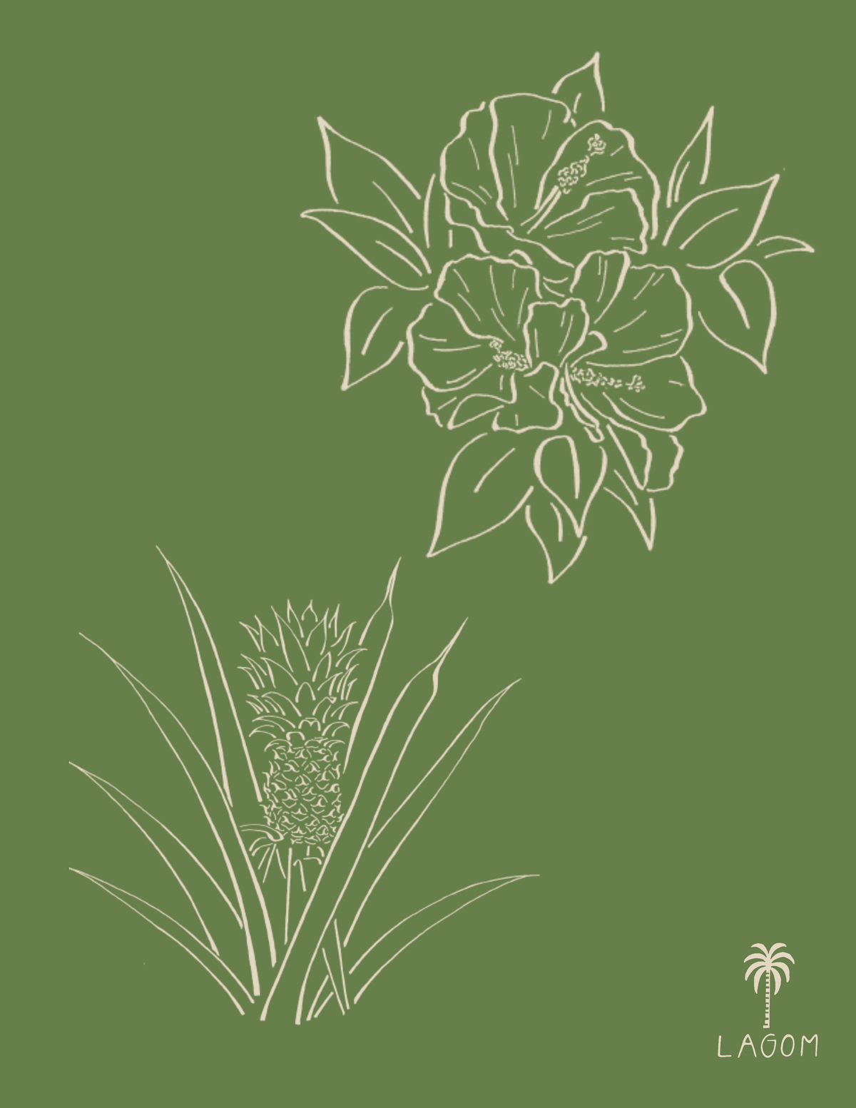 Hibiscus Apple Print