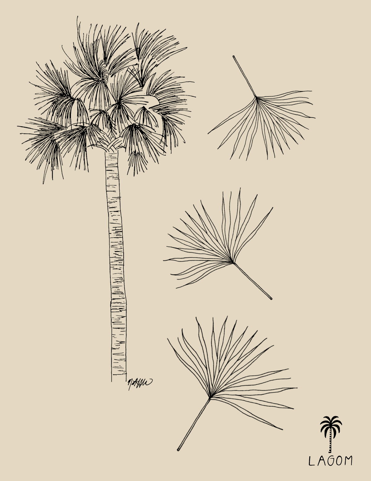 Palmetto Fans Print