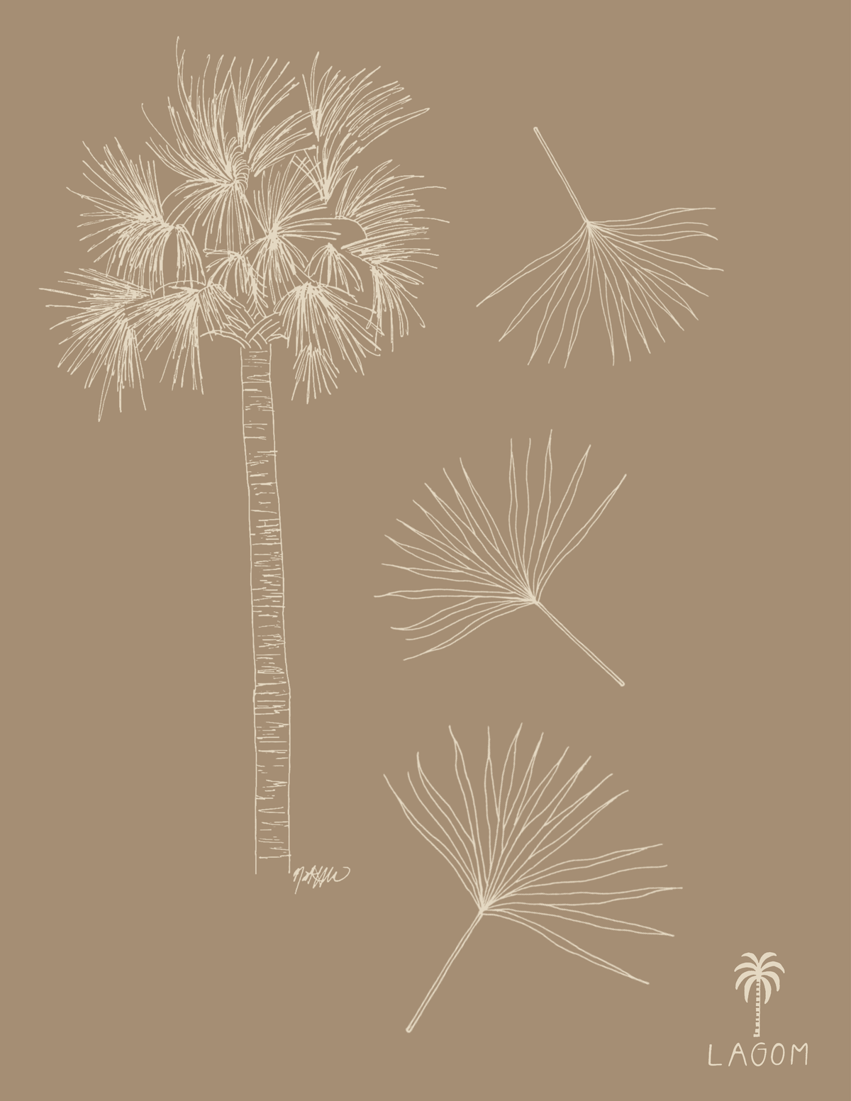 Palmetto Fans Print