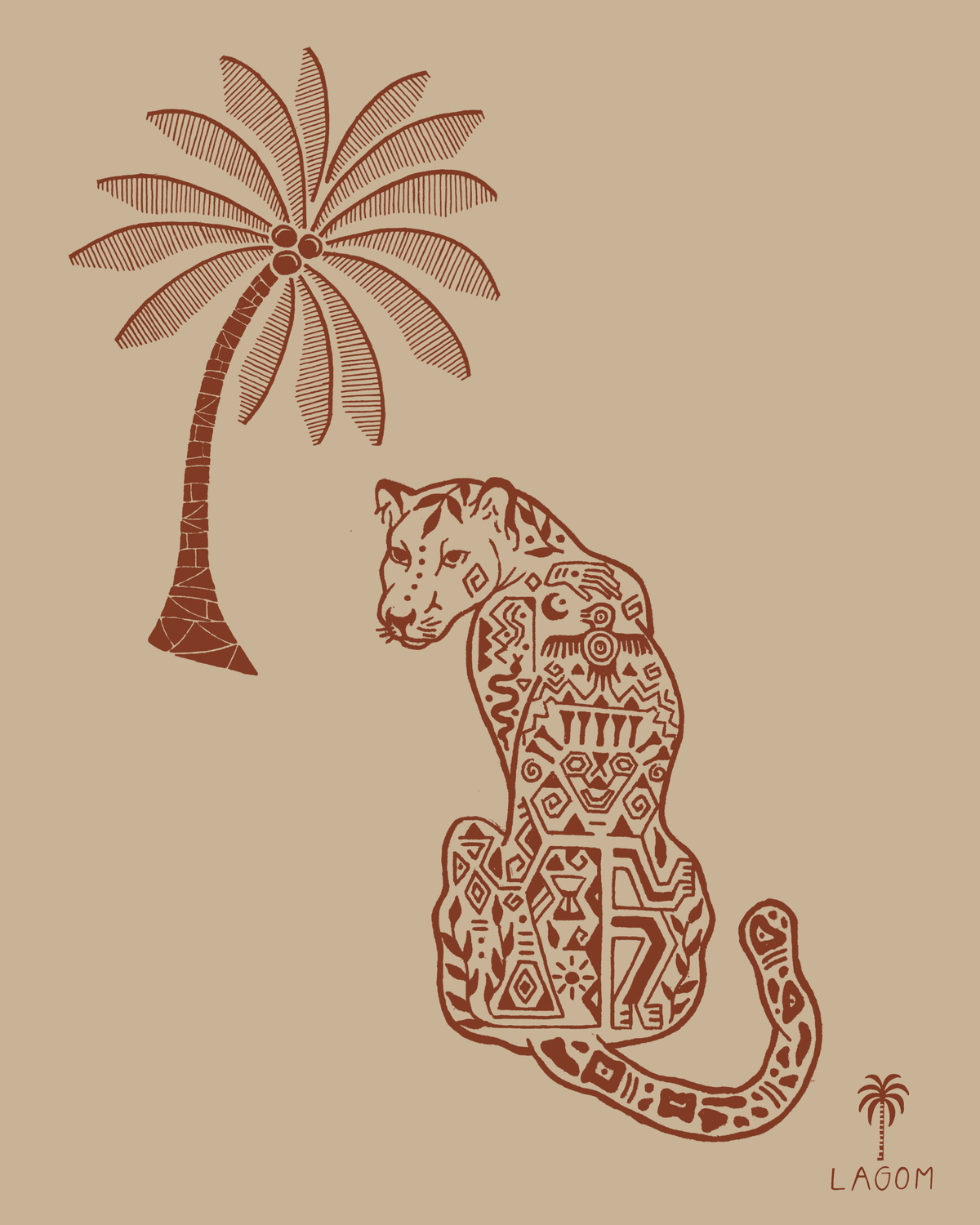 Puma y Palma Print