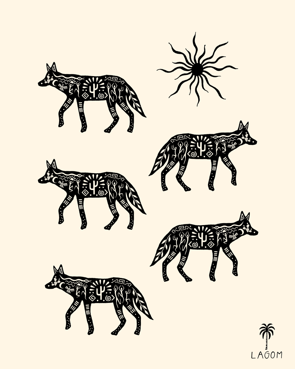 Coyote Pack Print