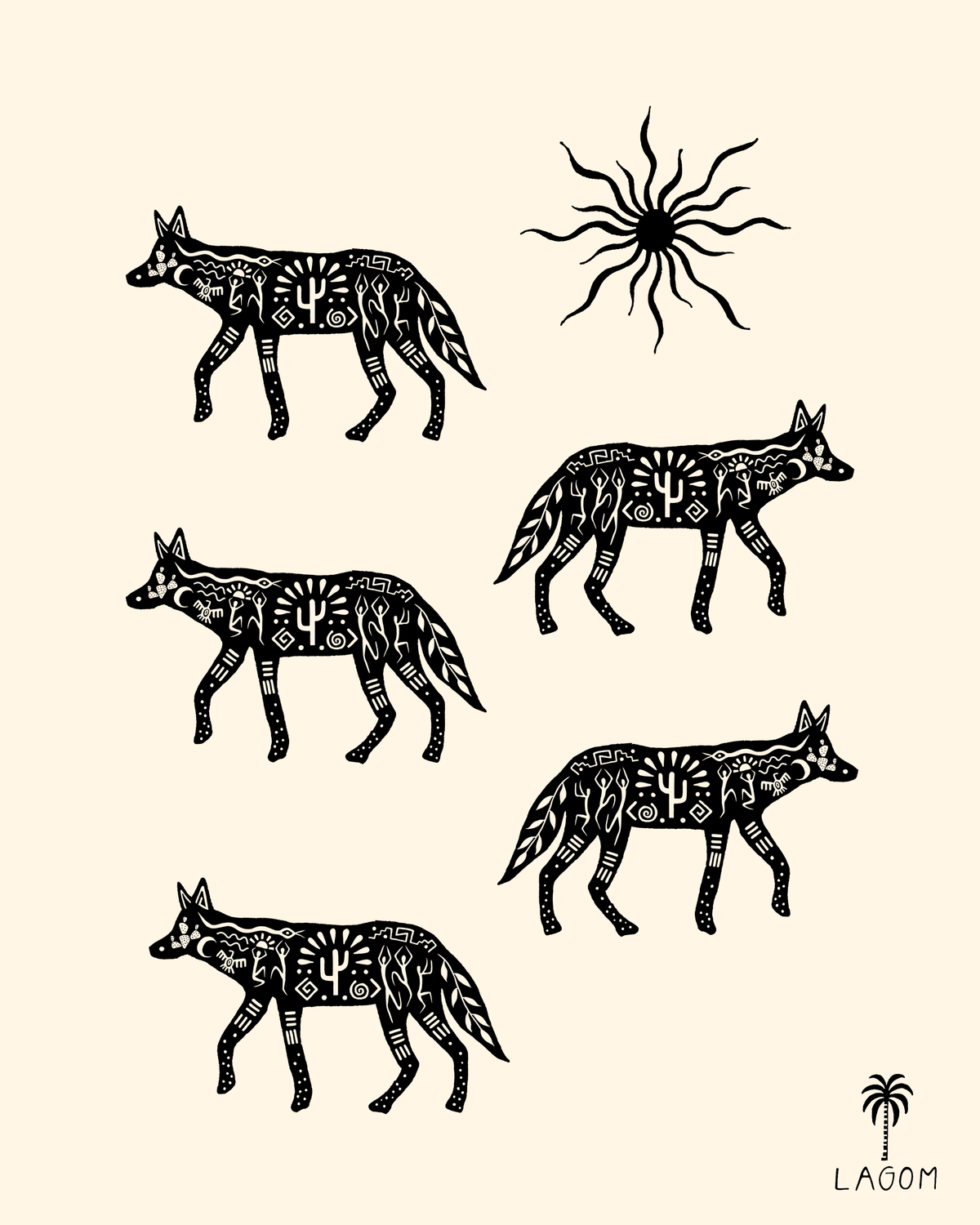Coyote Pack Print