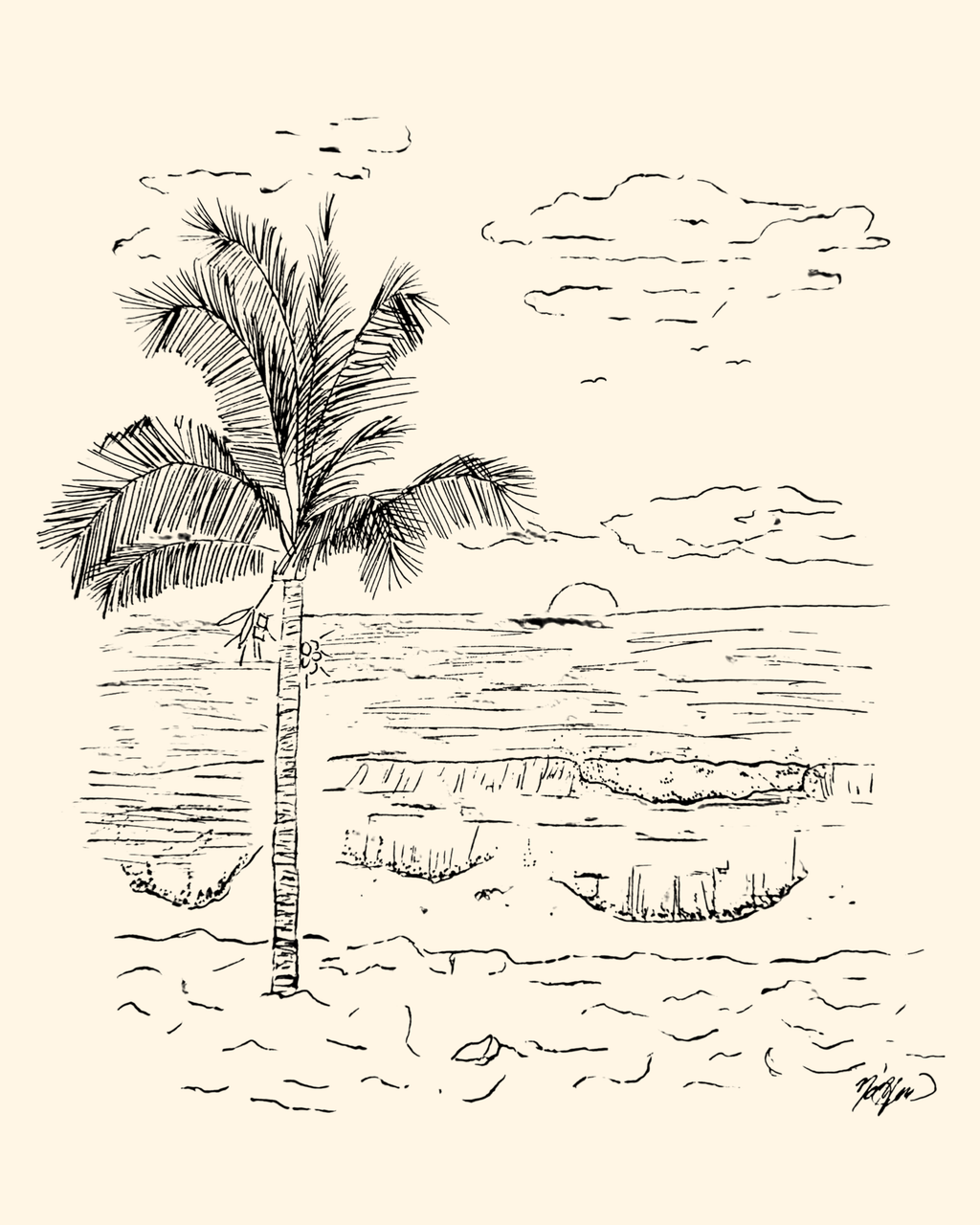 Coconut Beach Print