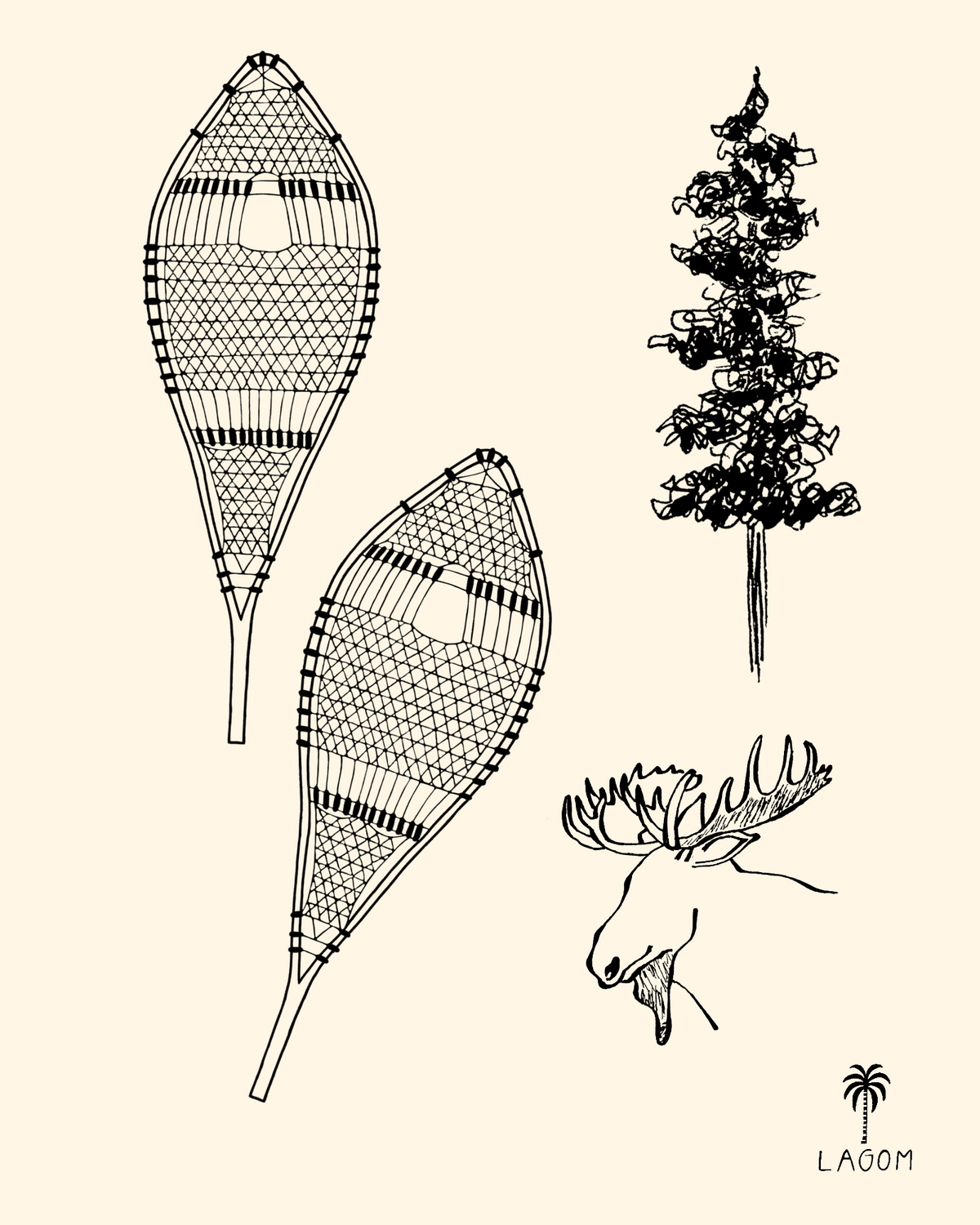 Snowshoe Print