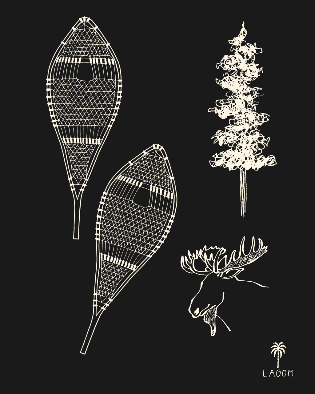 Snowshoe Print
