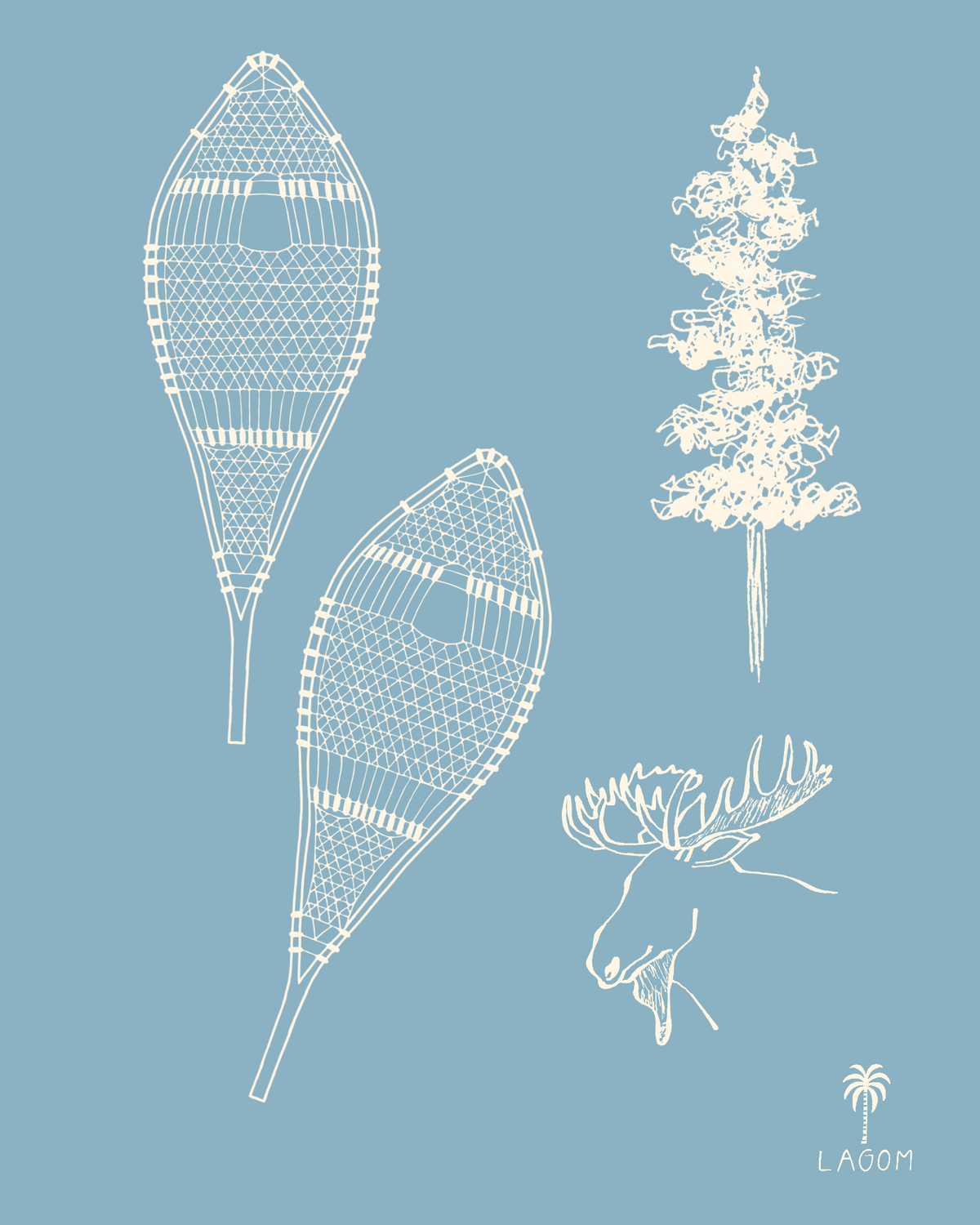 Snowshoe Print