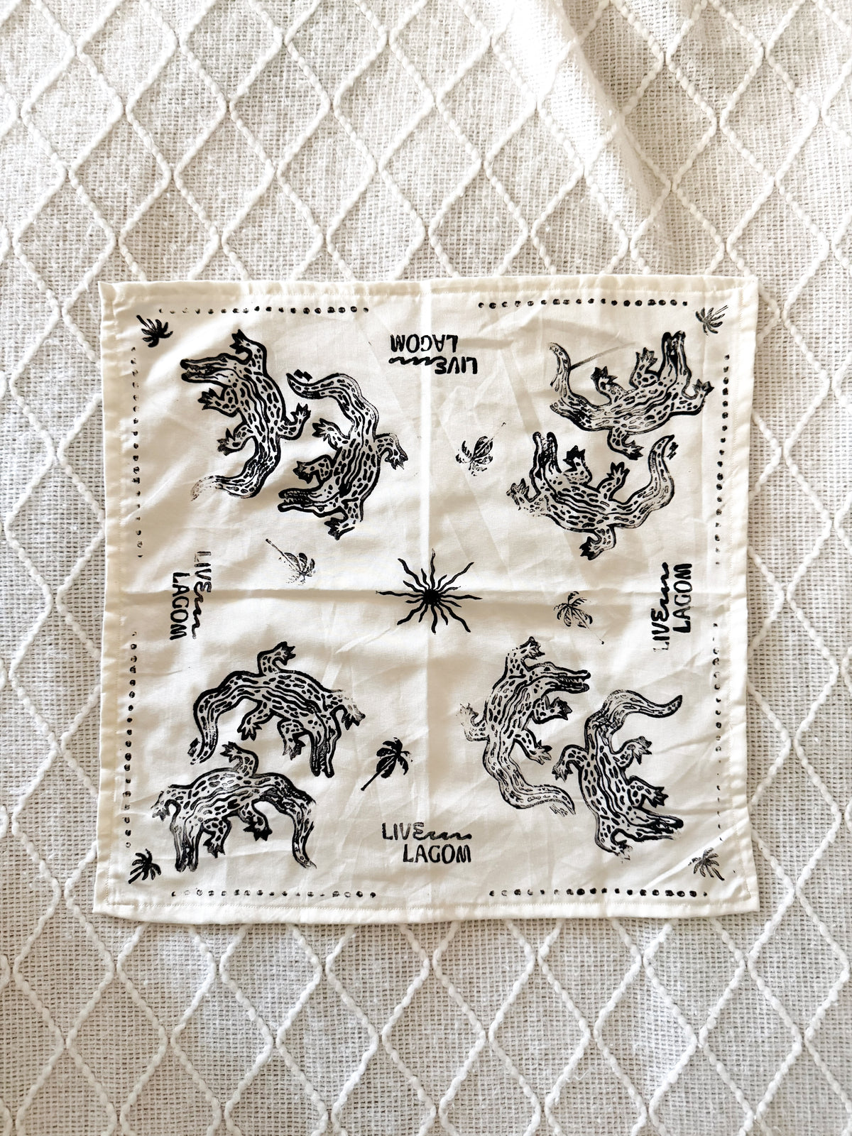 White Gator Bandana