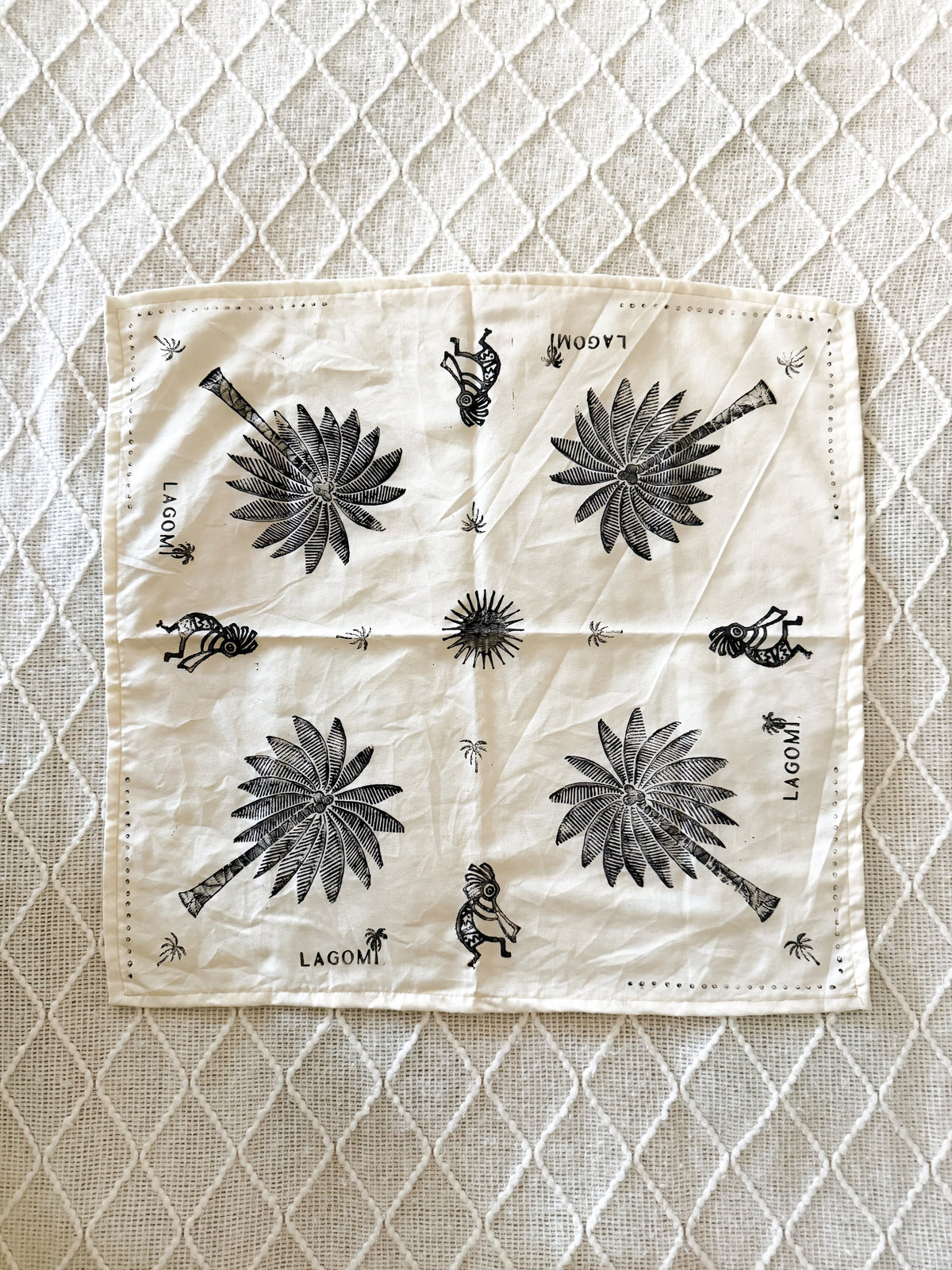 White Desert Palms Bandana
