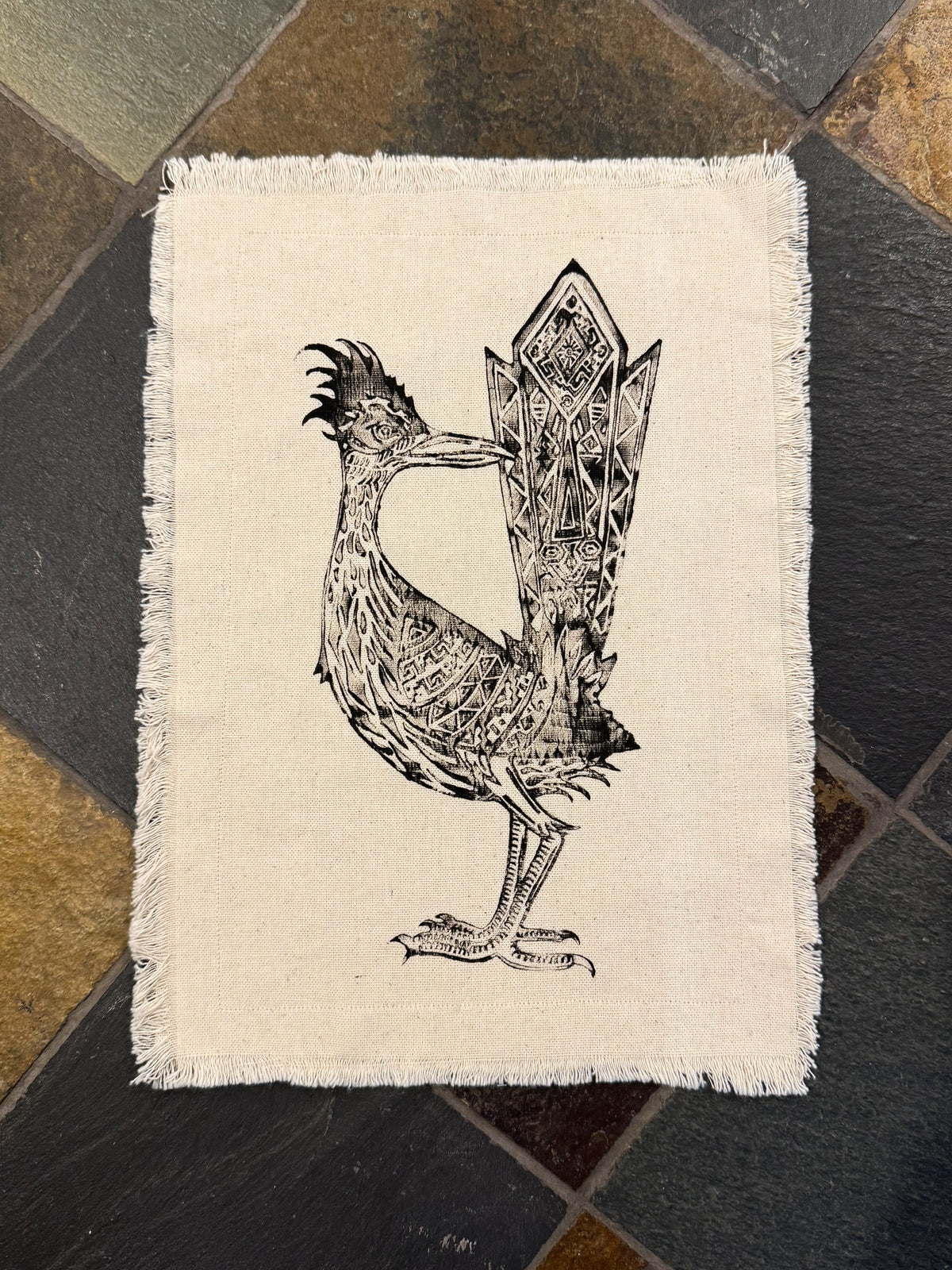 Roadrunner Block Print
