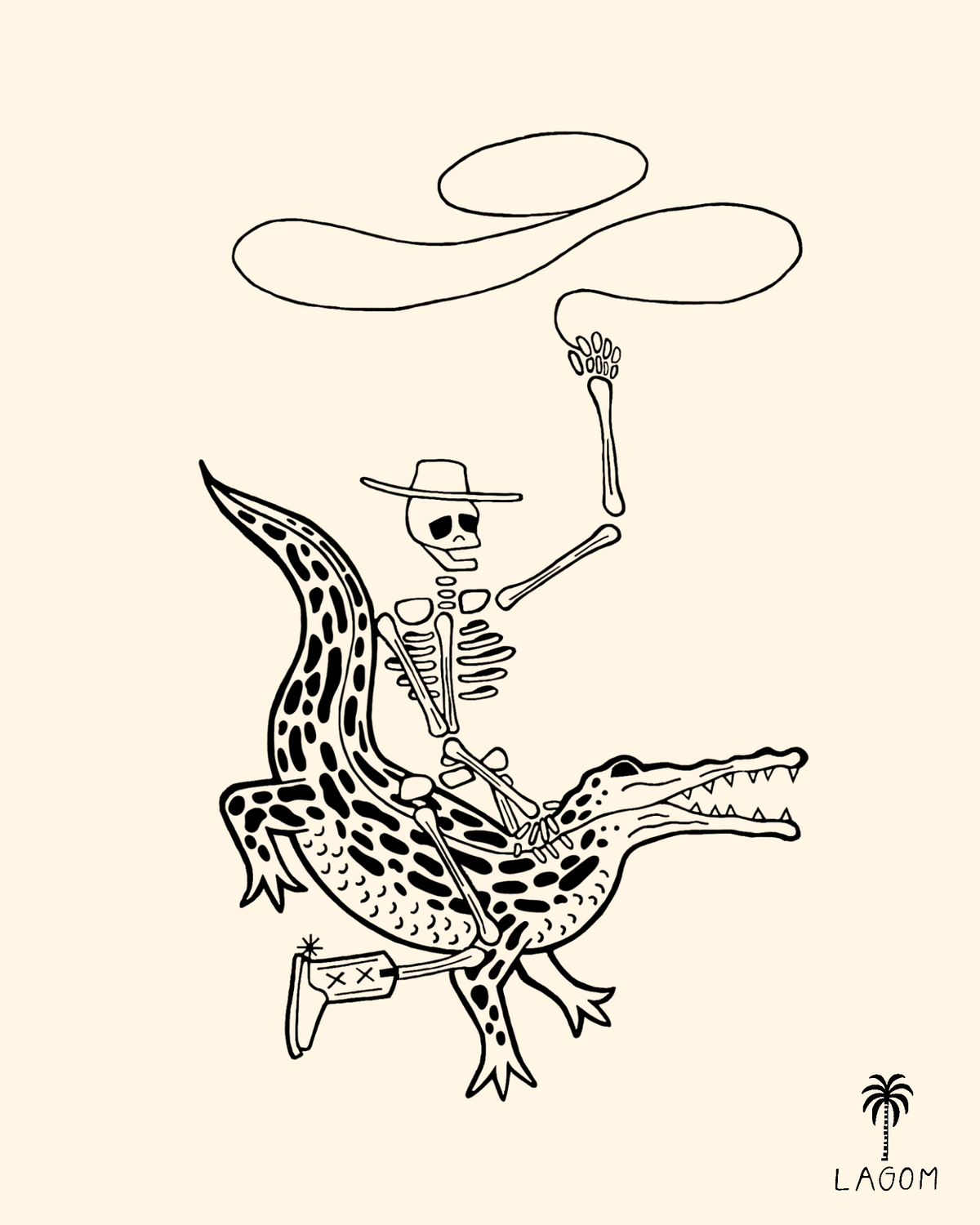 Gator Wrestling Print