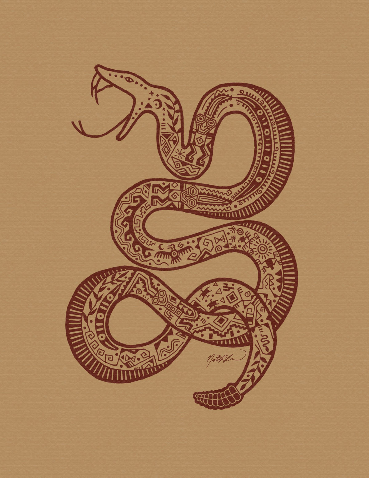 Rattlesnake Print