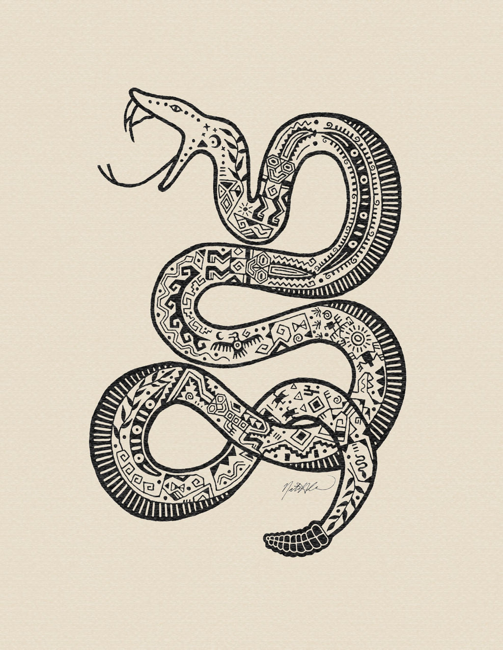 Rattlesnake Print